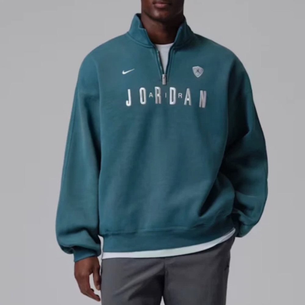 MENS JORDAN FLIGHT GRAPHIC FLEECE 1-4 ZIP IF1816-325- new size XXL